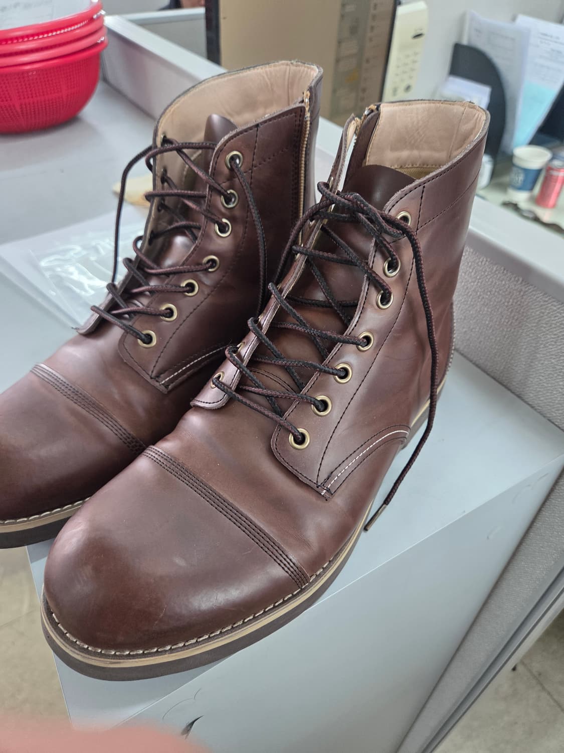 SP1024 아이론스텝 부츠 풀그레인 레더 브라운 270 상품이미지3