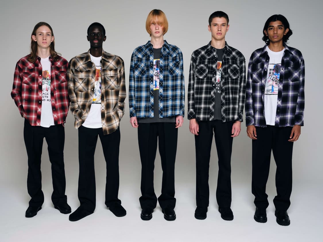 [새상품] Rafu 라푸 데미지 웨스턴 셔츠 레드 M 상품이미지2