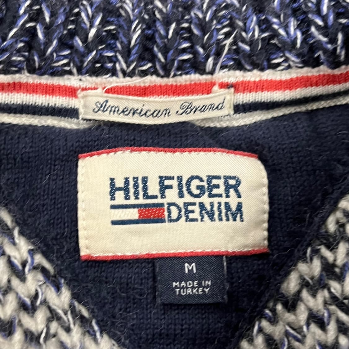 [정품/M] 타미힐피거 패턴 니트 스웨터 b19 상품이미지5