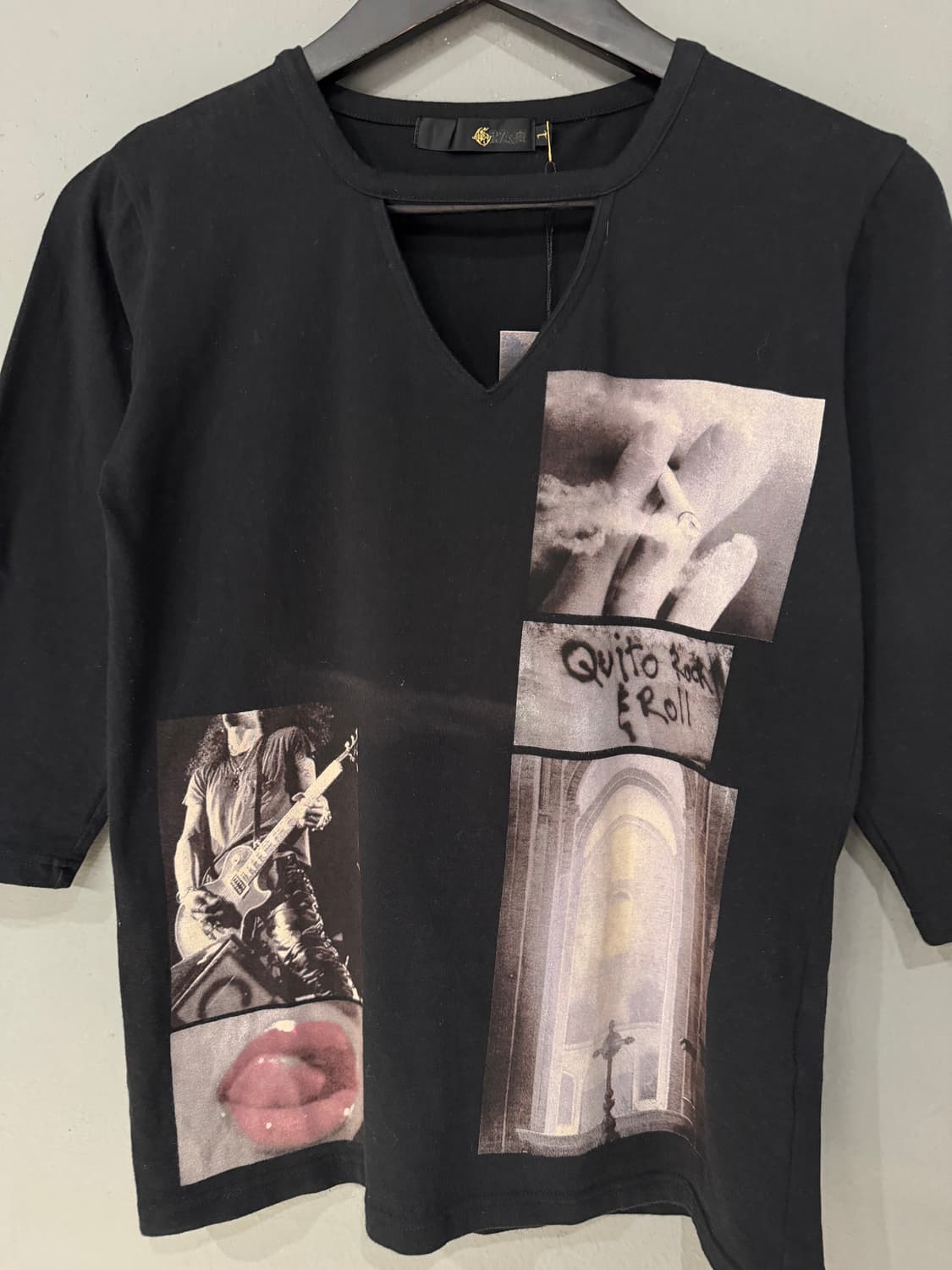 photo graphic design cut-out top 상품이미지6