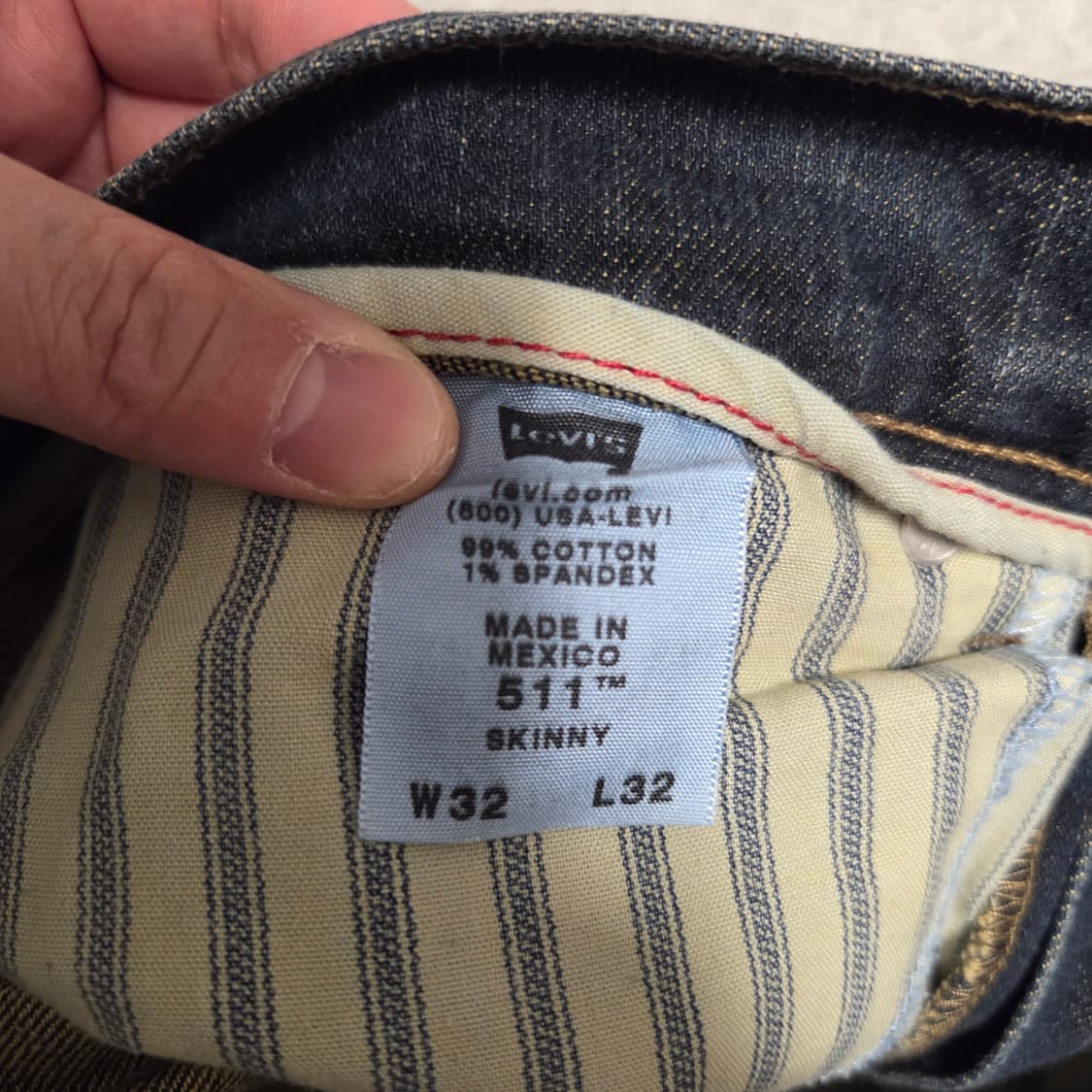 Levi's 511 빈티지 멕시코산 데님팬츠 31-32 상품이미지5