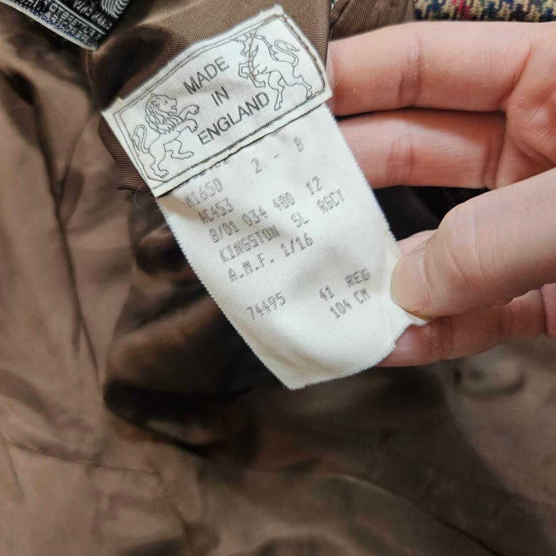 버버리스(Burberry's) 90's 울 100% 하운스투스 블레이져 상품이미지9