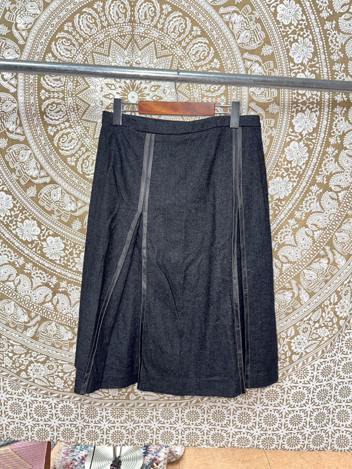 Moo+ 여성 모직 미디스커트  상품이미지5