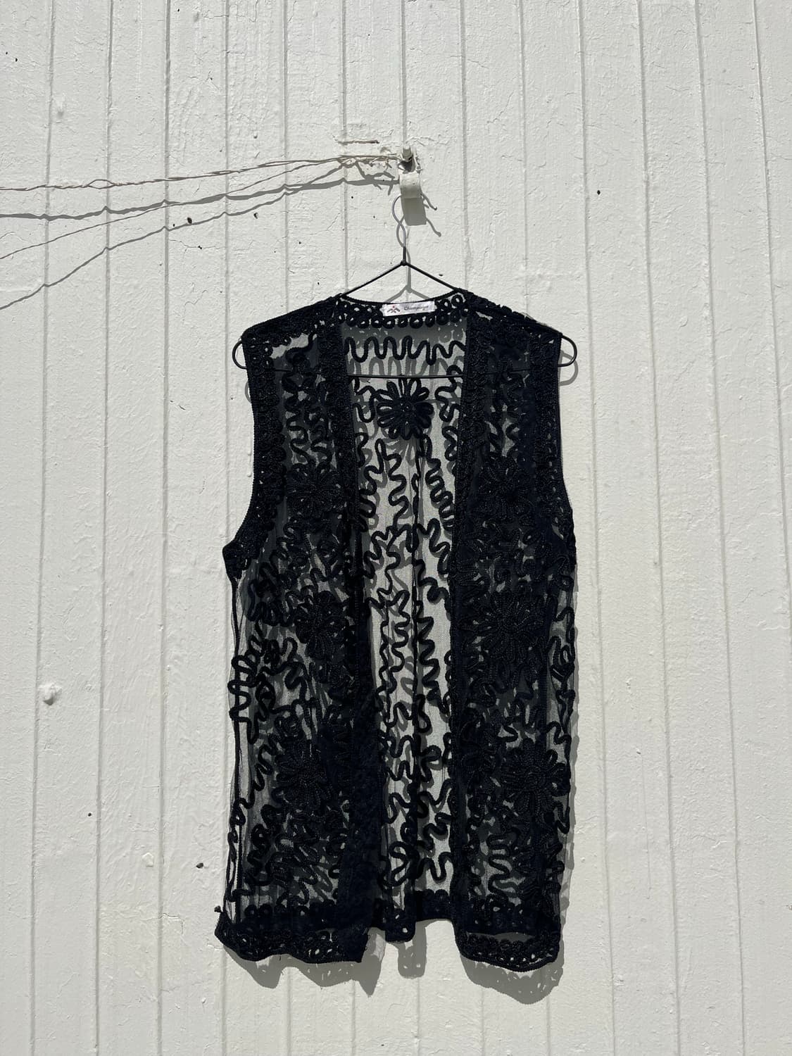 Lace Overlay Vest 레이스 베스트 상품이미지1