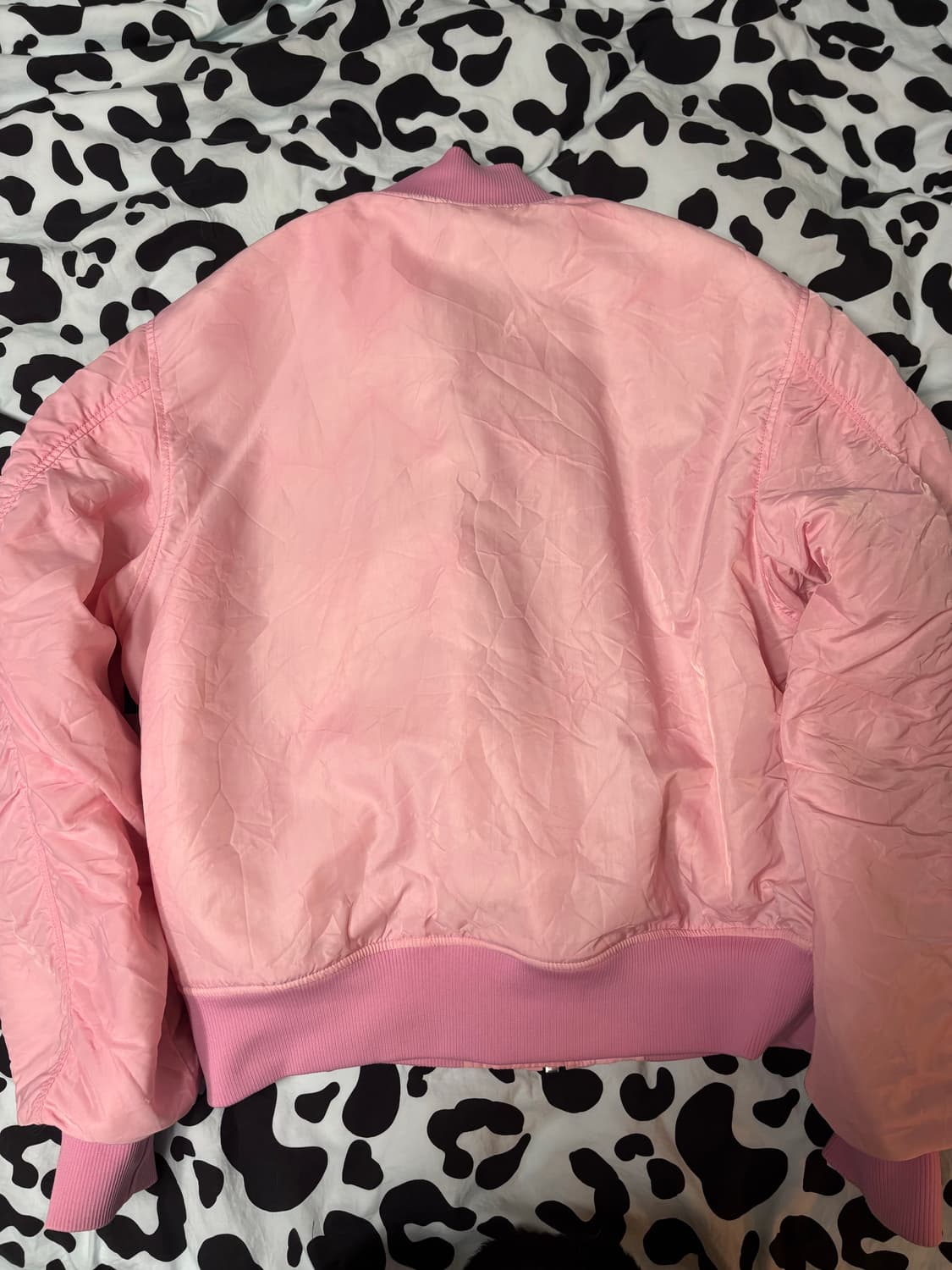 [stussy] 스투시 다이드 나일론 봄버 핑크M 상품이미지4