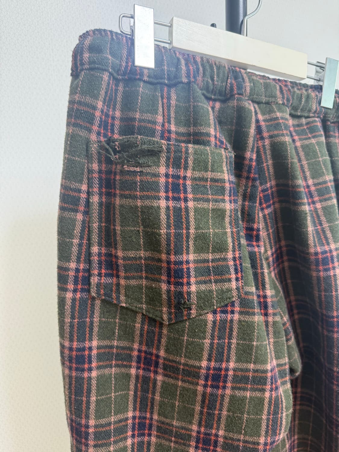 빈티지 otherfit 플란넬 체크 팬츠 상품이미지7