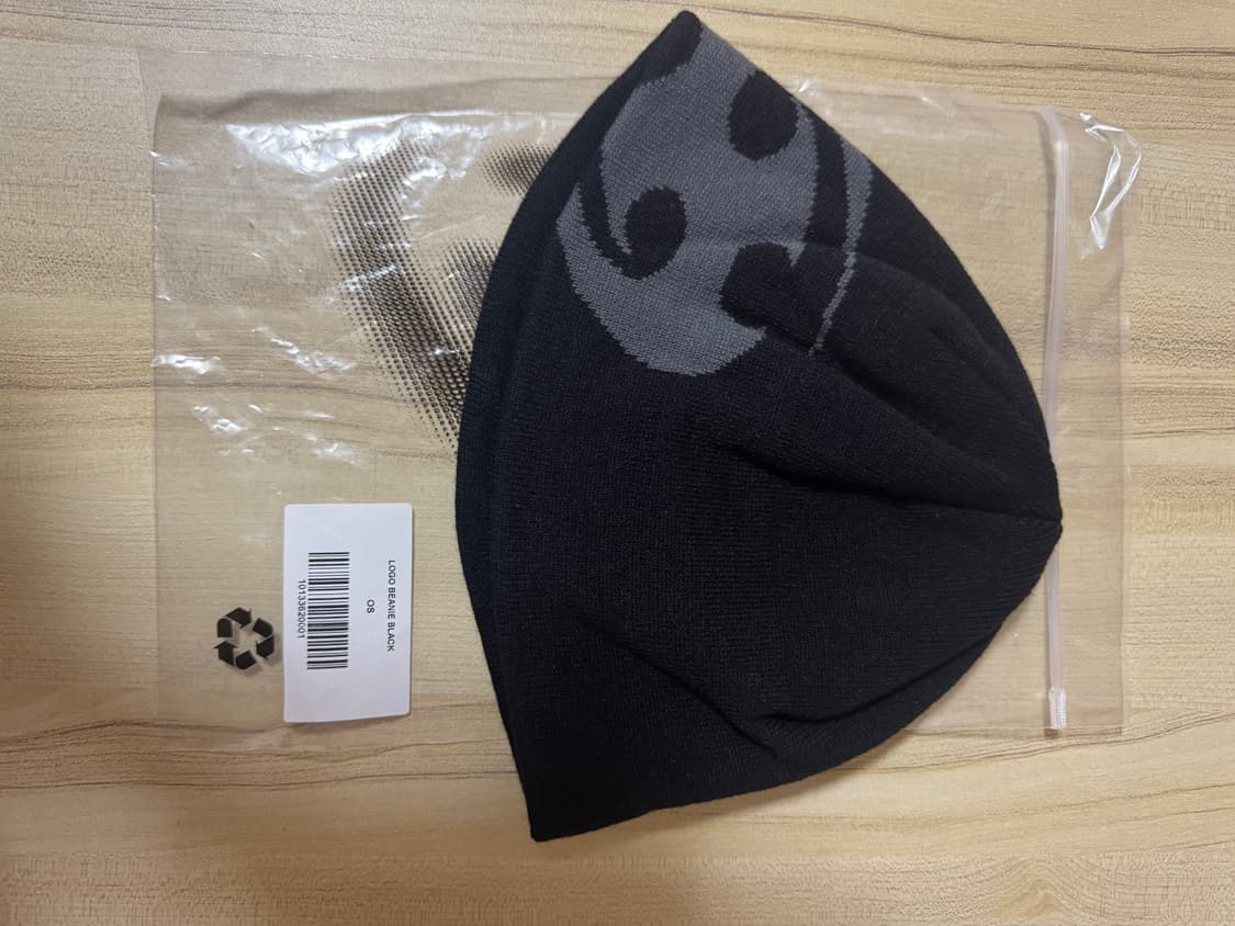 산산기어 로고 비니 블랙 새상품급 상품이미지1