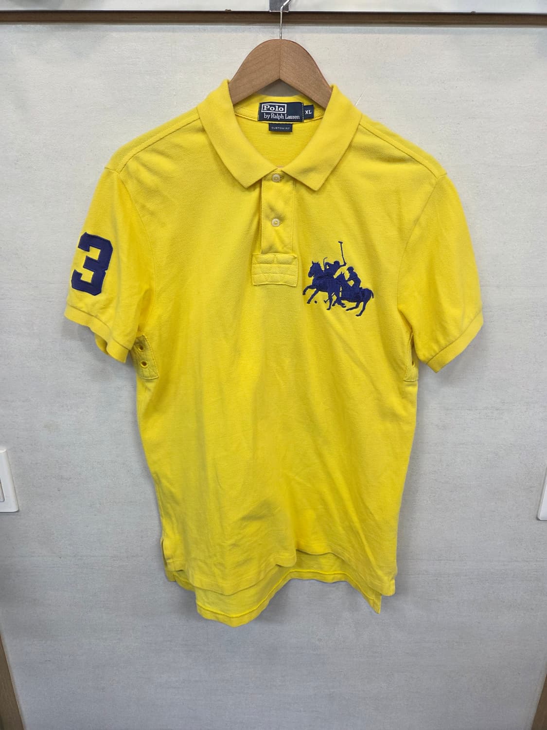 폴로랄프로렌 구형 빅포니 커스텀핏 카라반팔 노랑 xl 상품이미지1