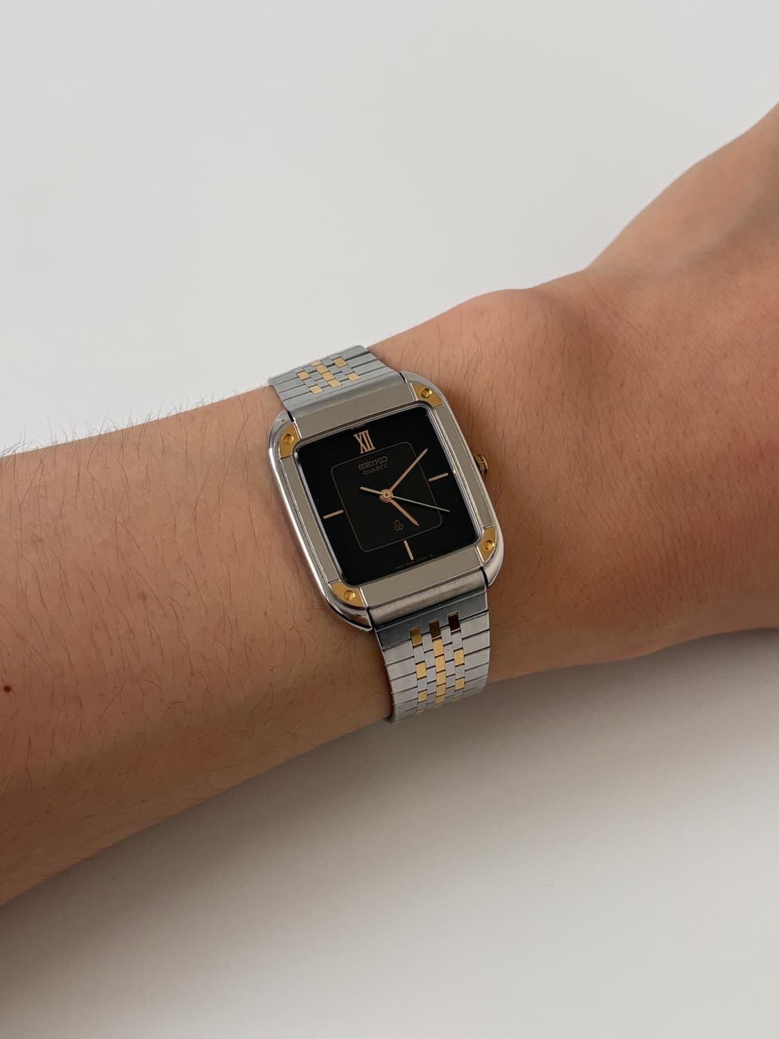 1980s Black Dial Combi Square Quartz 상품이미지1