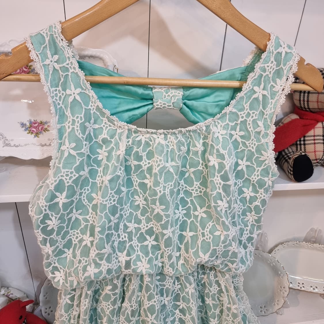 (LIZ LISA/리즈리사) 민트 레이스 리본 원피스 상품이미지5