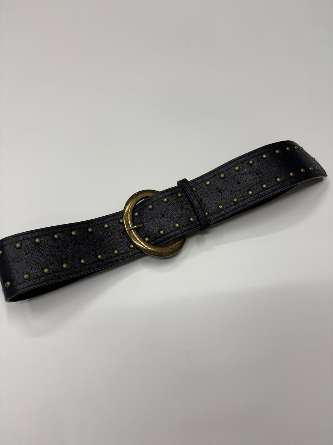 빈티지 스터드 와이드 레더 벨트 Studded Leather Belt 상품이미지3