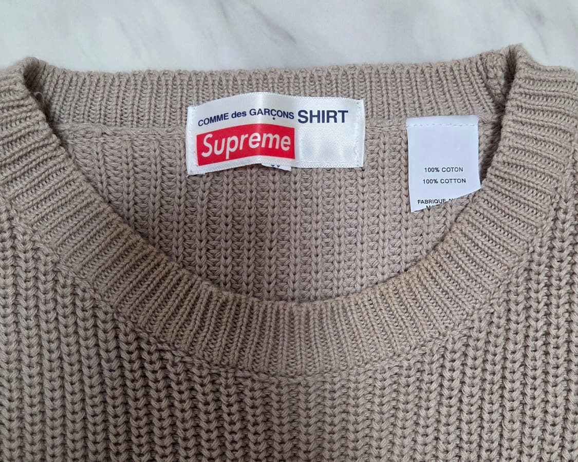 슈프림 x 꼼데가르송 니트 탄 상품이미지10