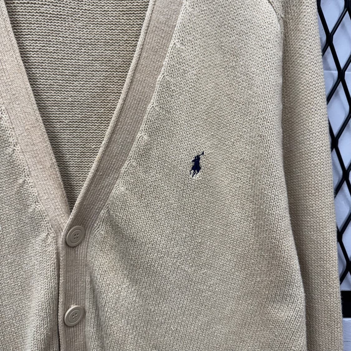 폴로 랄프로렌 니트 가디건 네이비 포니 포인트 베이지 상품이미지5