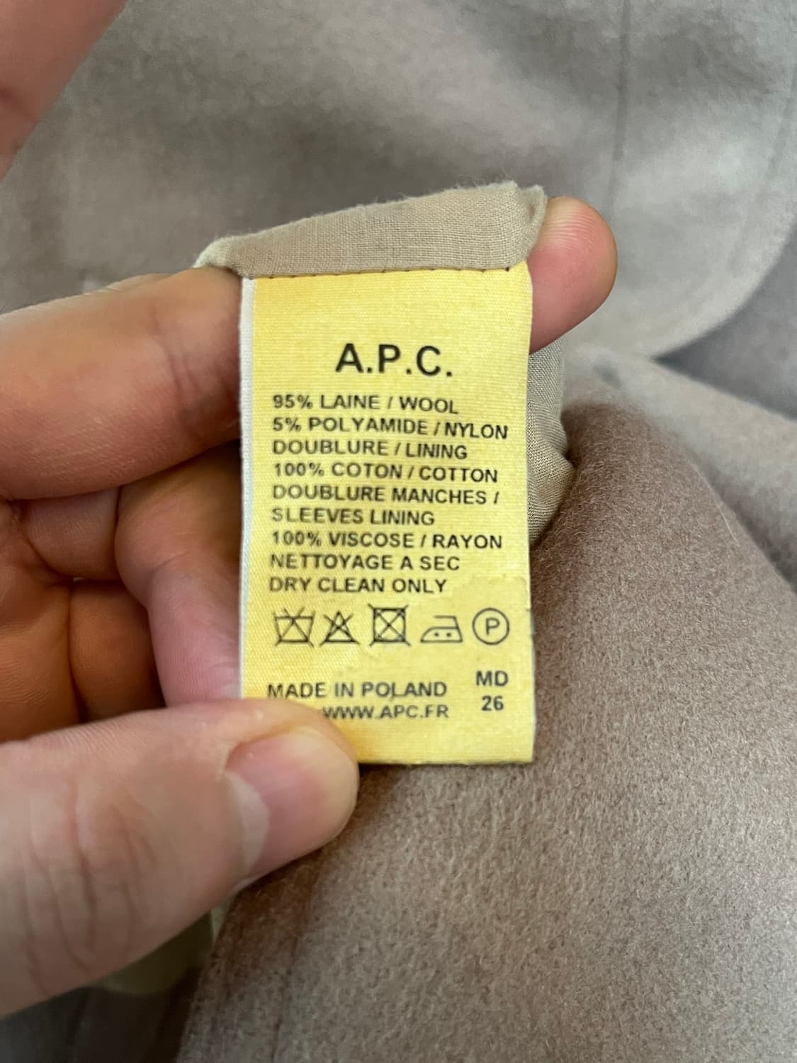 APC 베이지 울 코트 Women S 상품이미지5