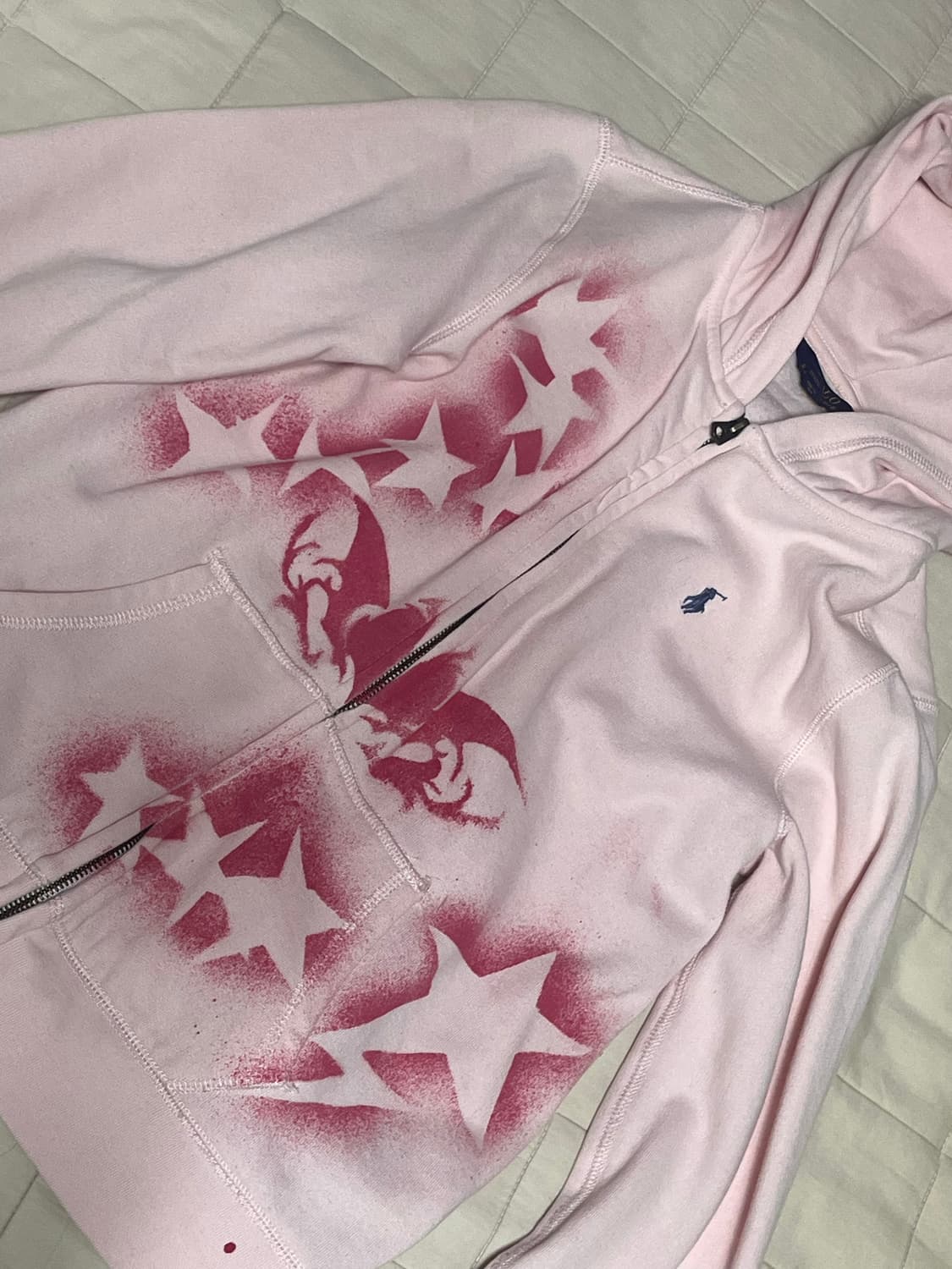 폴로 랄프로렌 커스텀 핑크 후드집업 상품이미지1