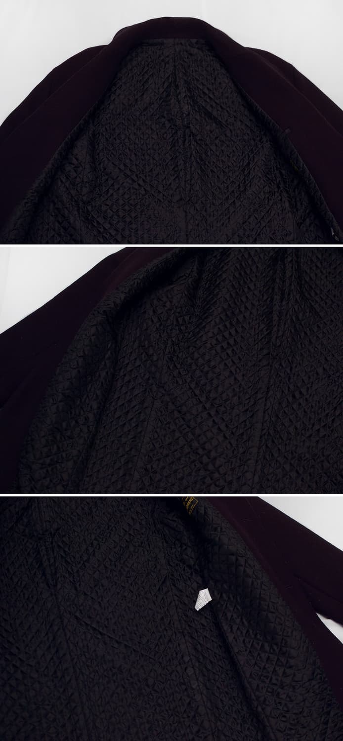 시스템 옴므 딥퍼플 멜튼울 캐시미어 클래식 체스터 코트 (100) 상품이미지7