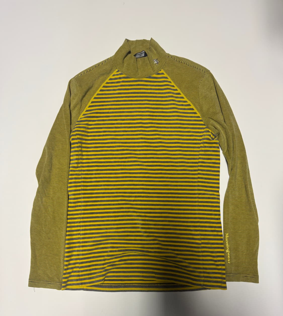 먼싱웨어 골프 스트라이프 목폴라 긴팔 티셔츠 M ~ L 상품이미지1