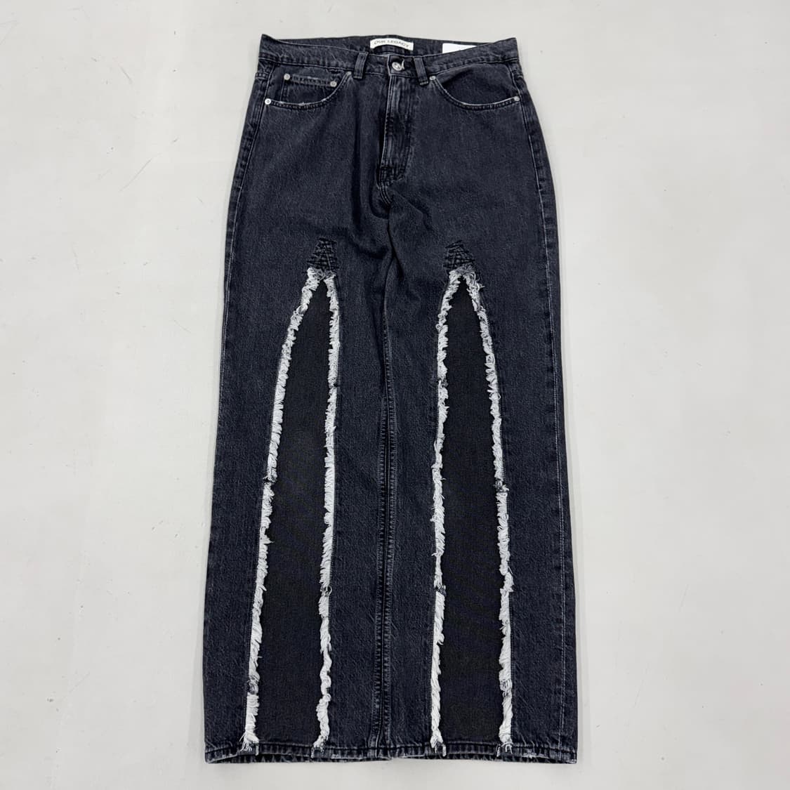 아워레가시 써드컷 슬래쉬 흑청 와이드 데님팬츠 상품이미지2