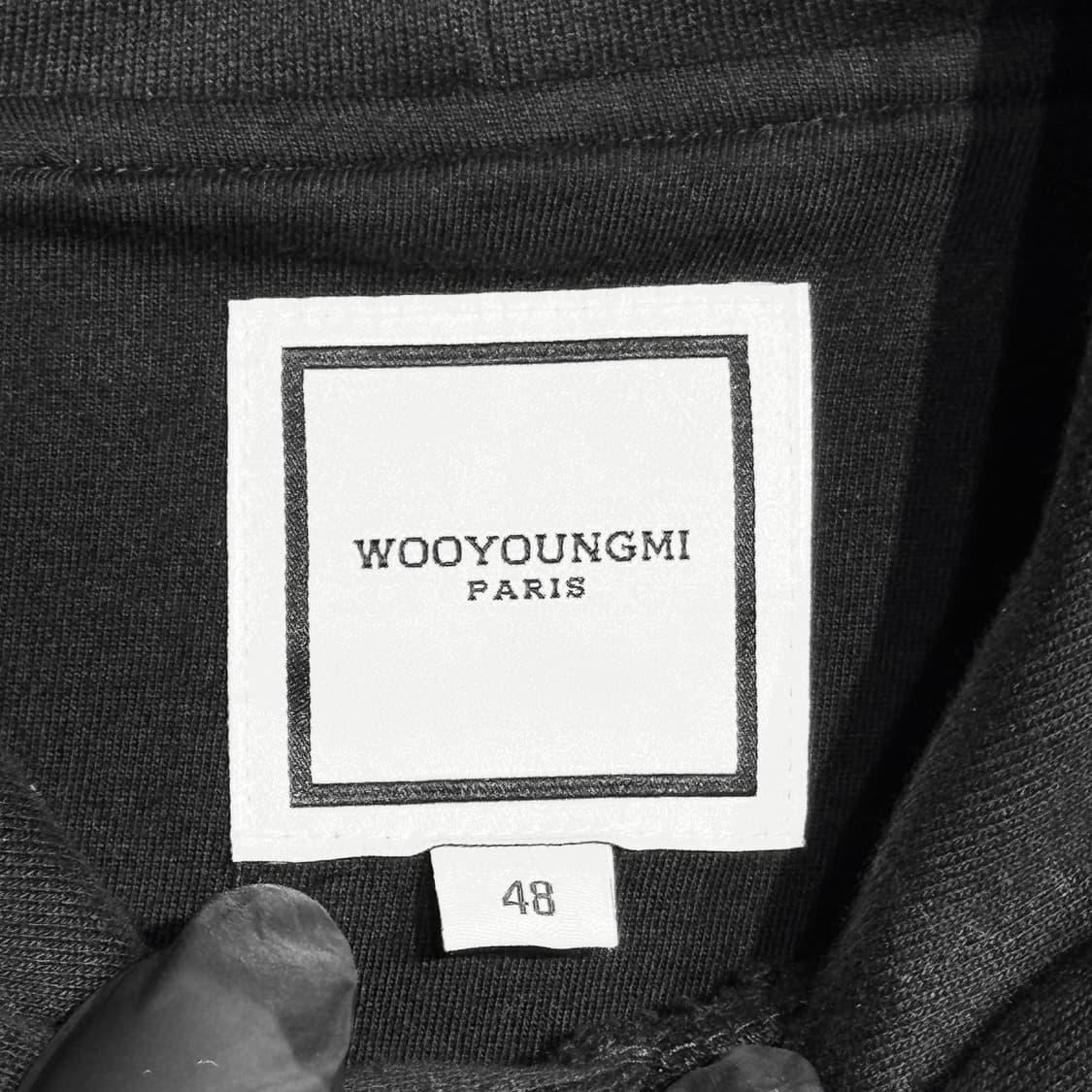 (105) 25FW 우영미 플라워 백로고 후드티 블랙 백화점판 상품이미지7