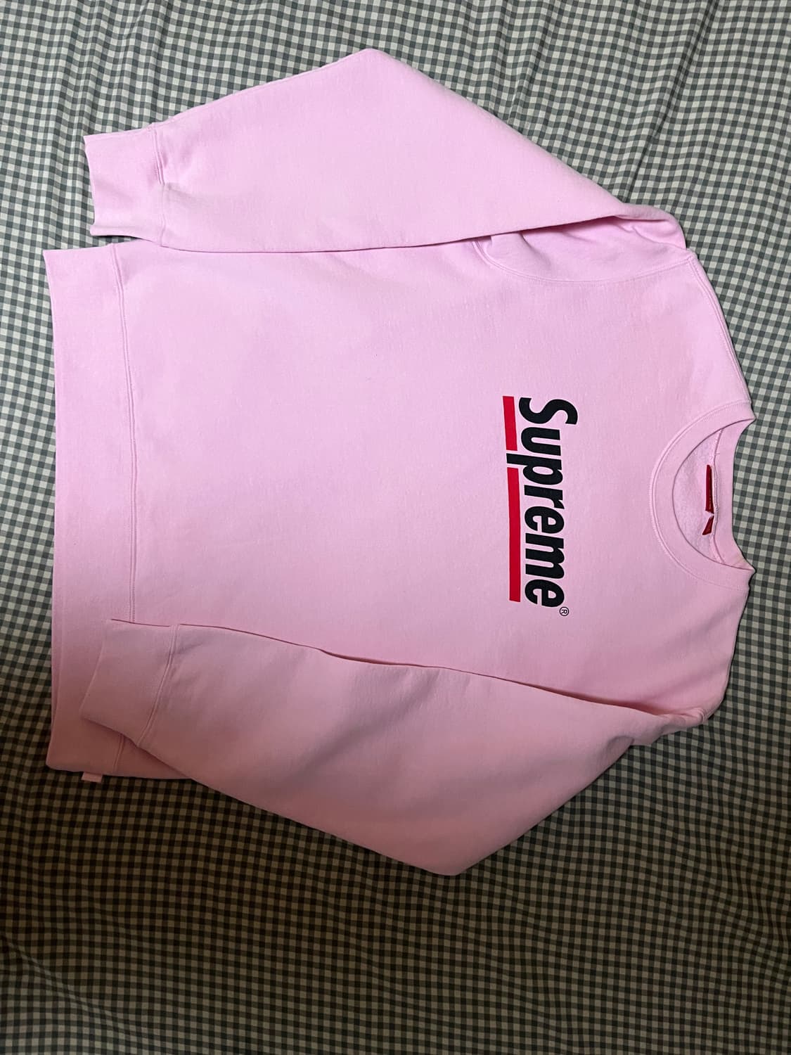 [L] 슈프림 언더라인 맨투맨 스웻 핑크 라지 상품이미지3