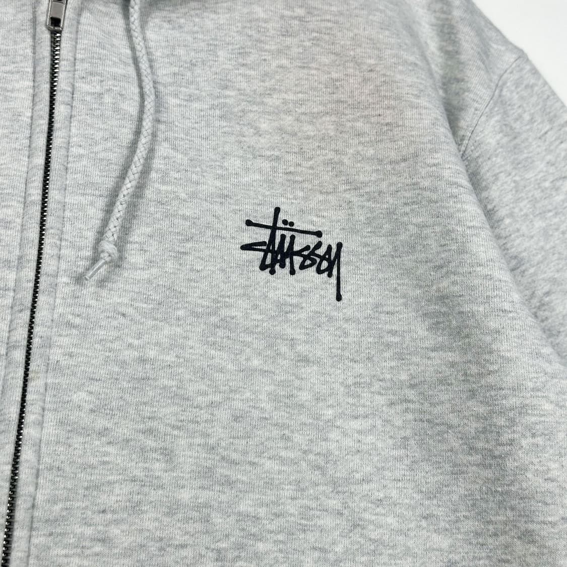 스투시 베이직 로고 오트밀 후드집업 (XL) 상품이미지5