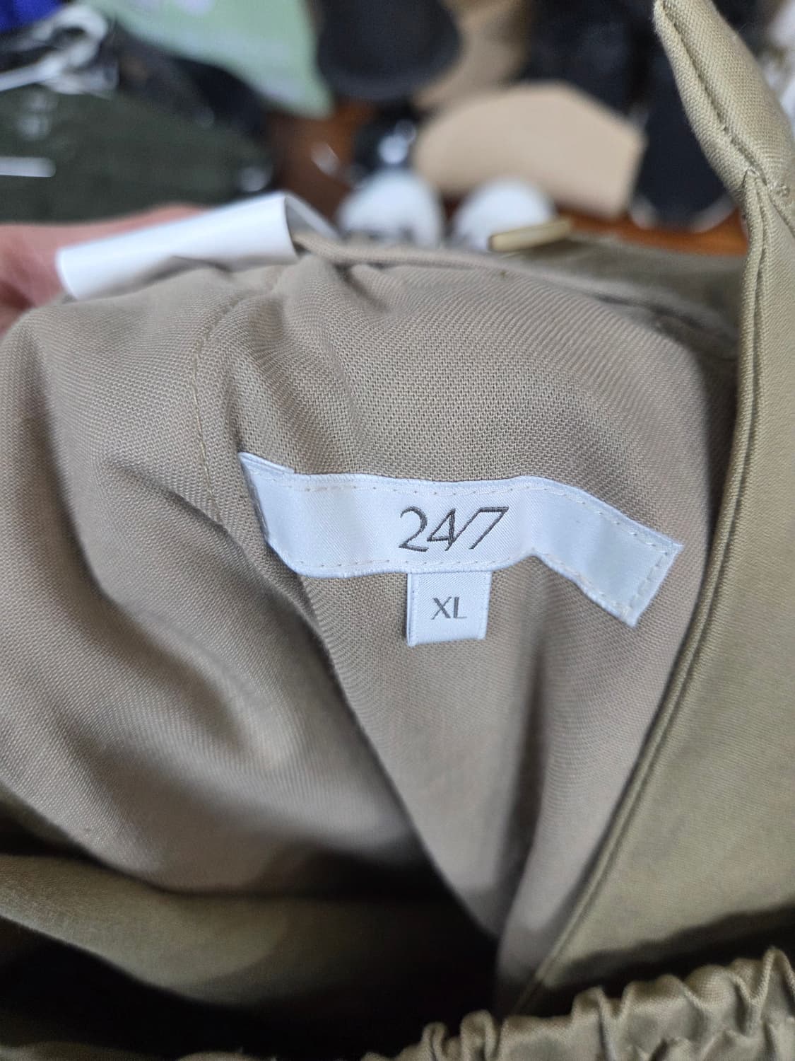 247 시리즈 원턱 반밴딩 와이드 치노팬츠 xl 대략 33 34 상품이미지5