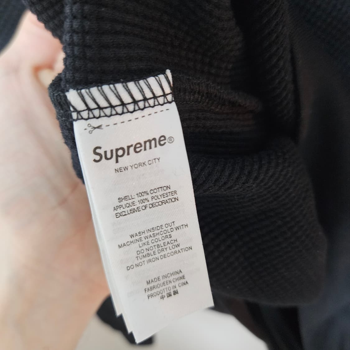 (L/105) 슈프림 써멀 후드집업 블랙 상품이미지5
