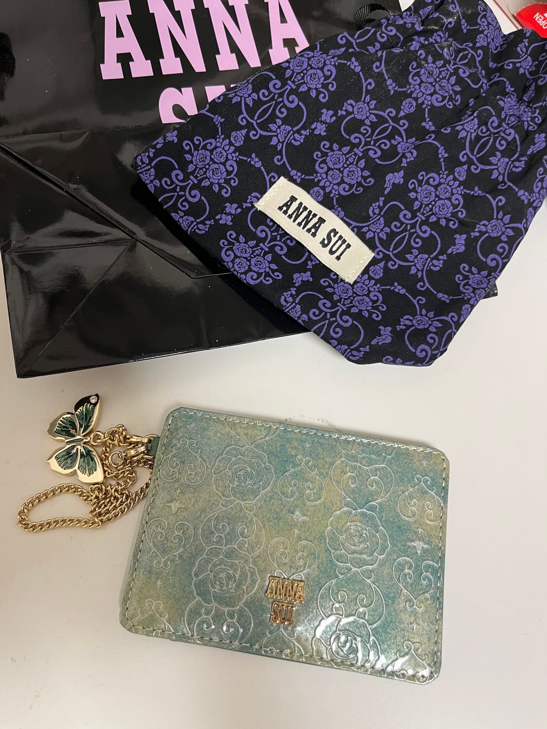 안나수이 카드지갑 나비키링 새상품 정품 상품이미지1