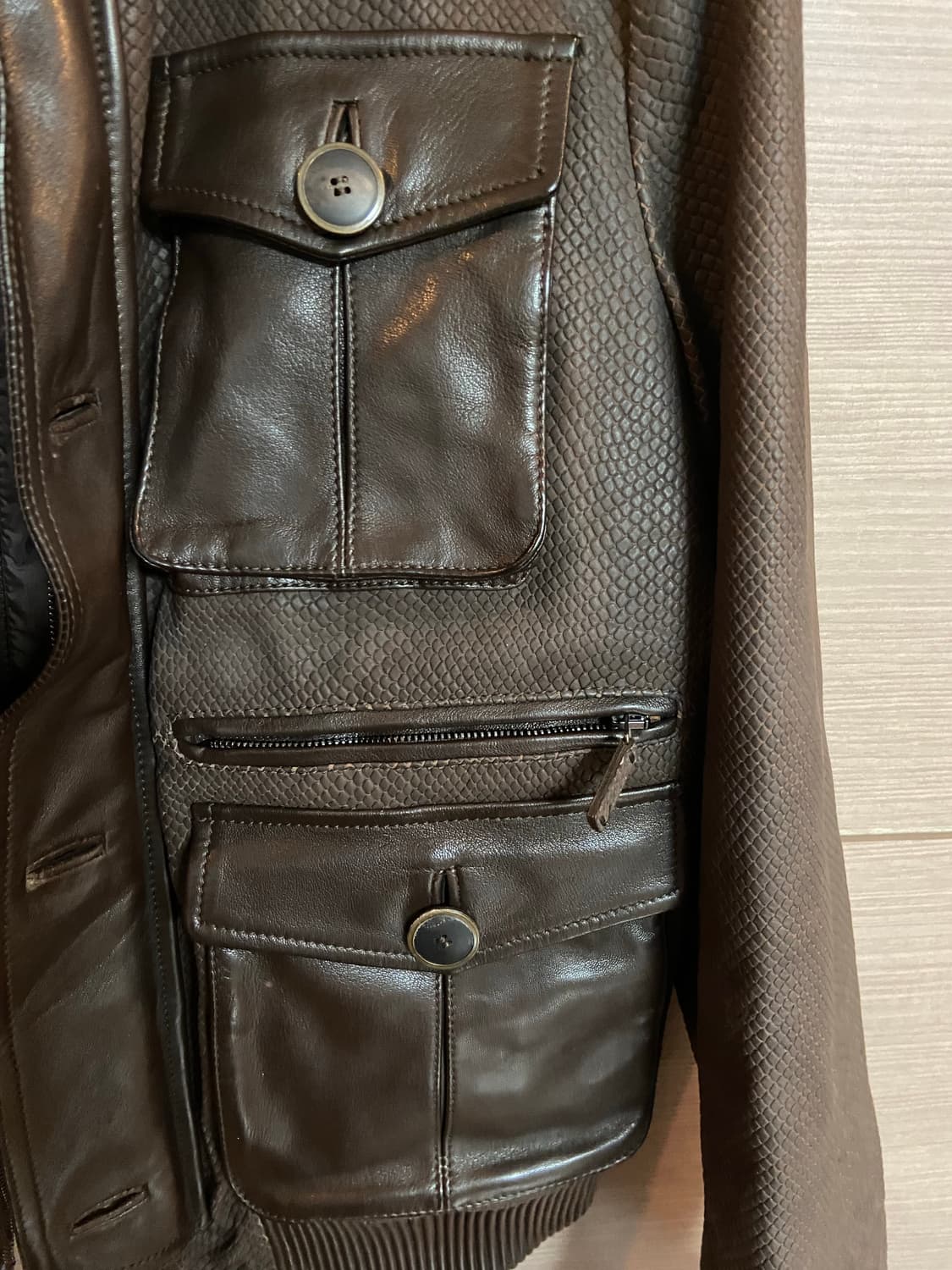 조르지오 아르마니 레더 자켓 가죽 상품이미지3