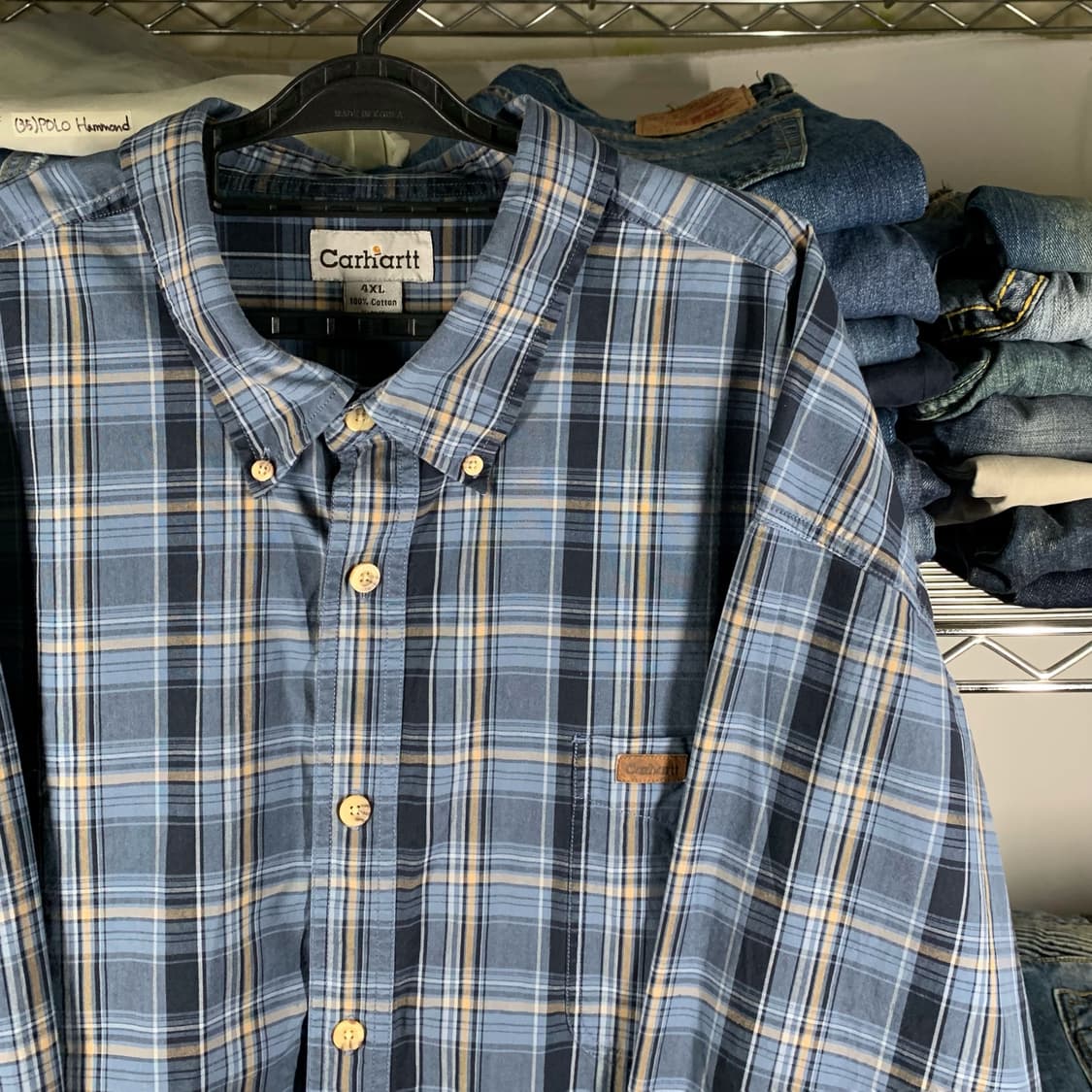 [4XL] 00's 칼하트 멀티체크 워크셔츠 상품이미지1