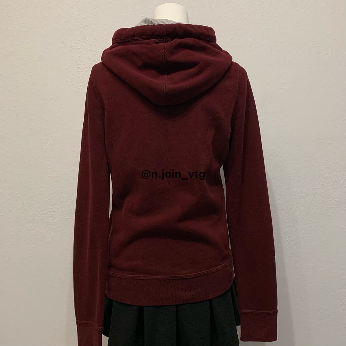 아베크롬비 버건디 후드집업 상품이미지3