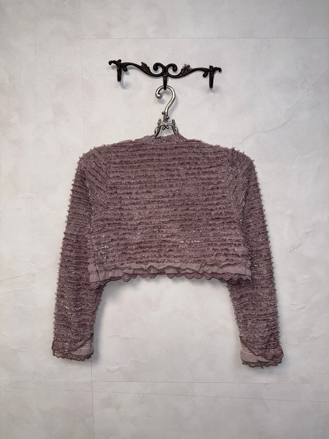 Axes Femme lavender crop tweed bolero cd 상품이미지3