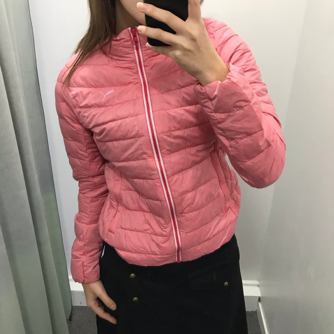 퓨마 핑크 경량패딩 상품이미지2
