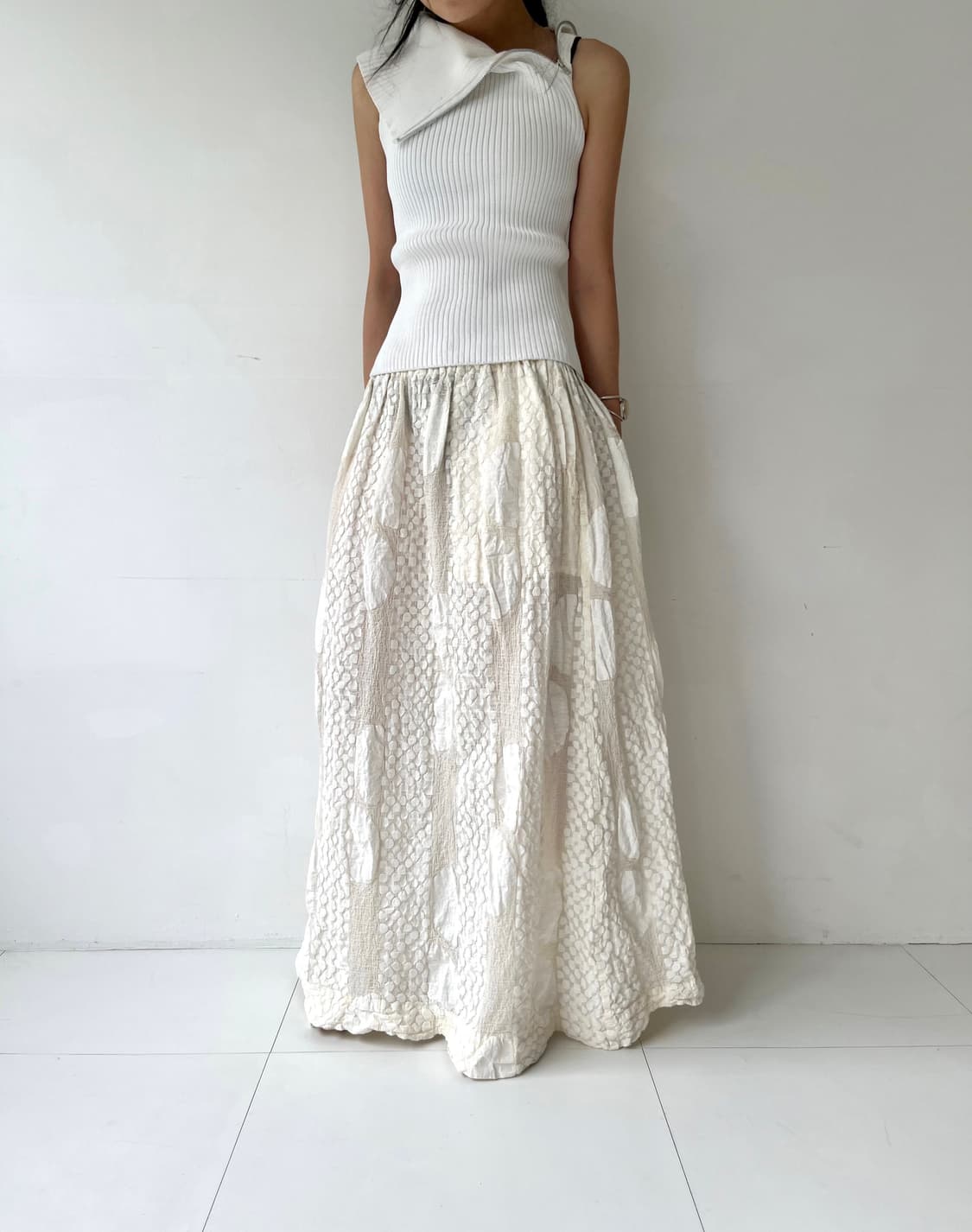 이세이미야케 embossed pattern skirt 상품이미지1