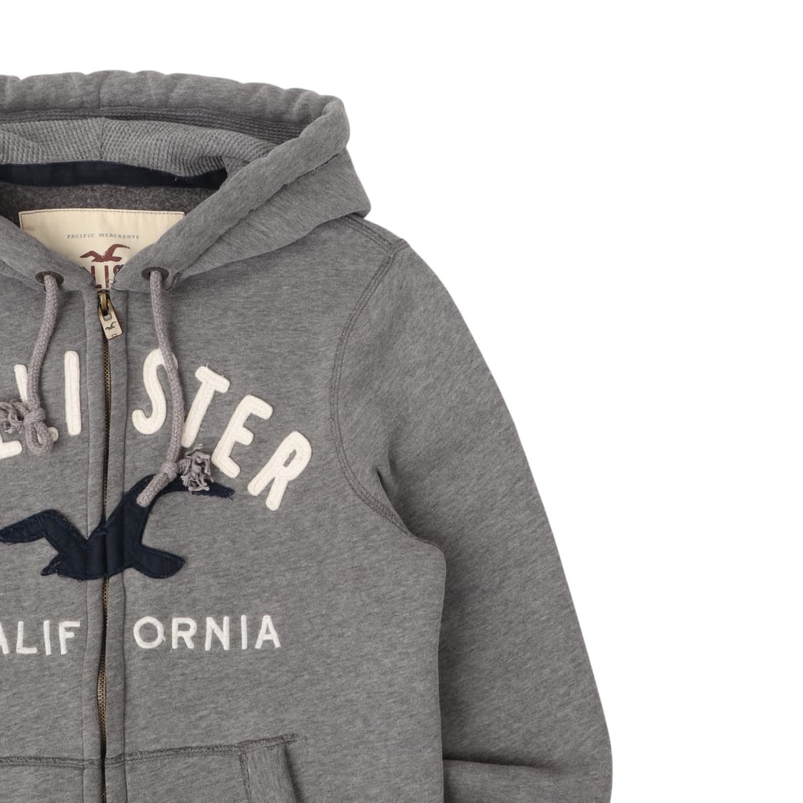 홀리스터 엠브로이드 그레이 후드집업 상품이미지3