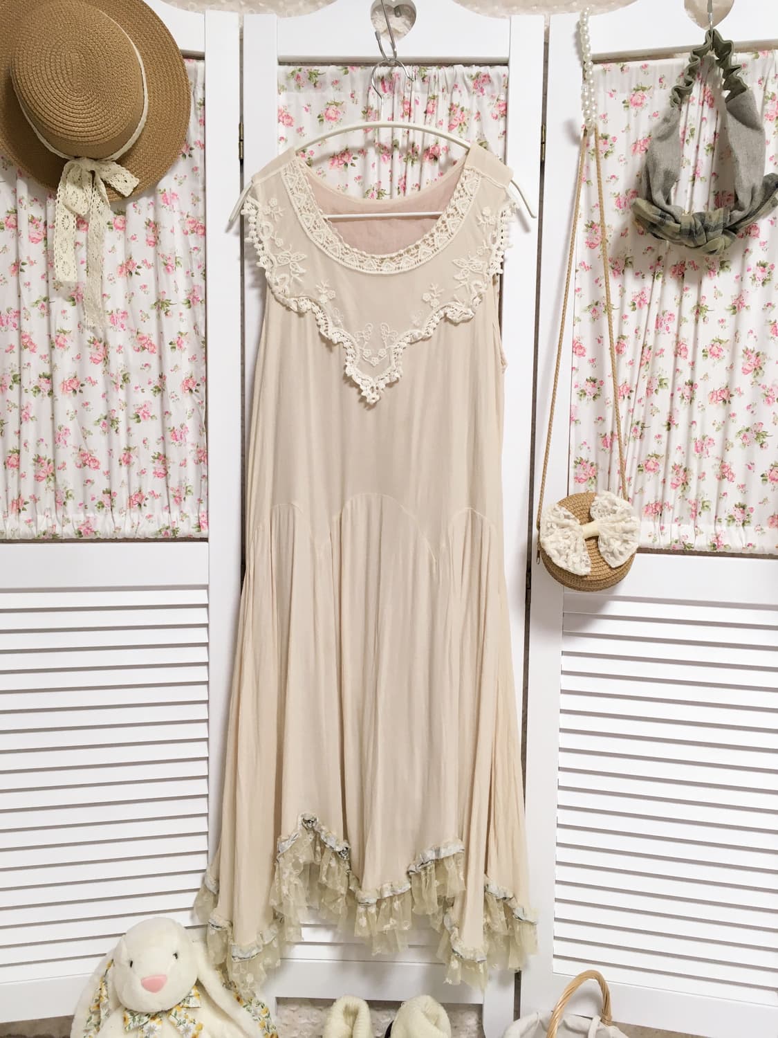 빈티지 내츄럴 나시 원피스 상품이미지1