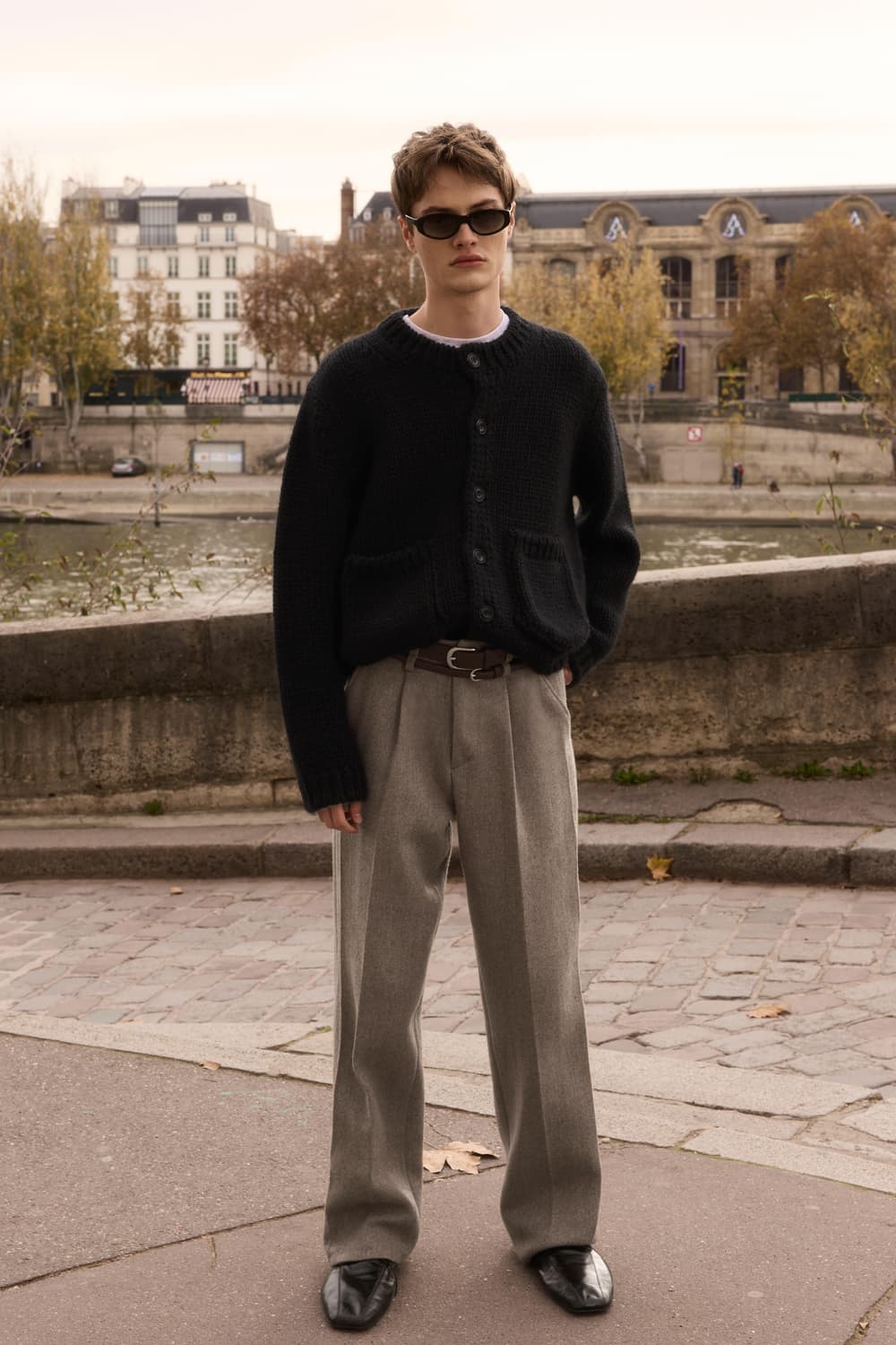 M L stu 에스티유 디멘션 포켓 가디건 블랙 미개봉 새제품 판매 상품이미지1