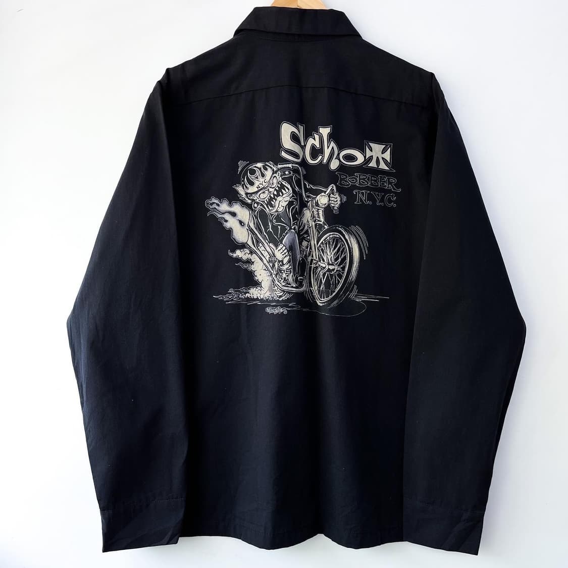 쇼트 x 본 프랑코 아트 워크 블랙 워크 셔츠 상품이미지6