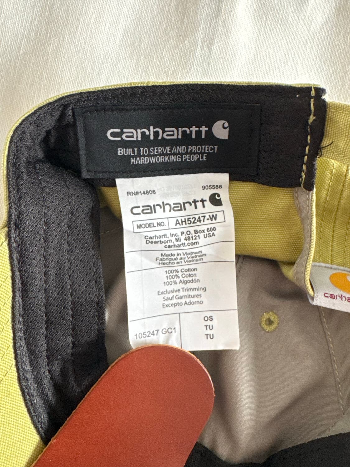 칼하트 캔버스 스크립트 그래픽 자수 로고 볼캡 상품이미지8