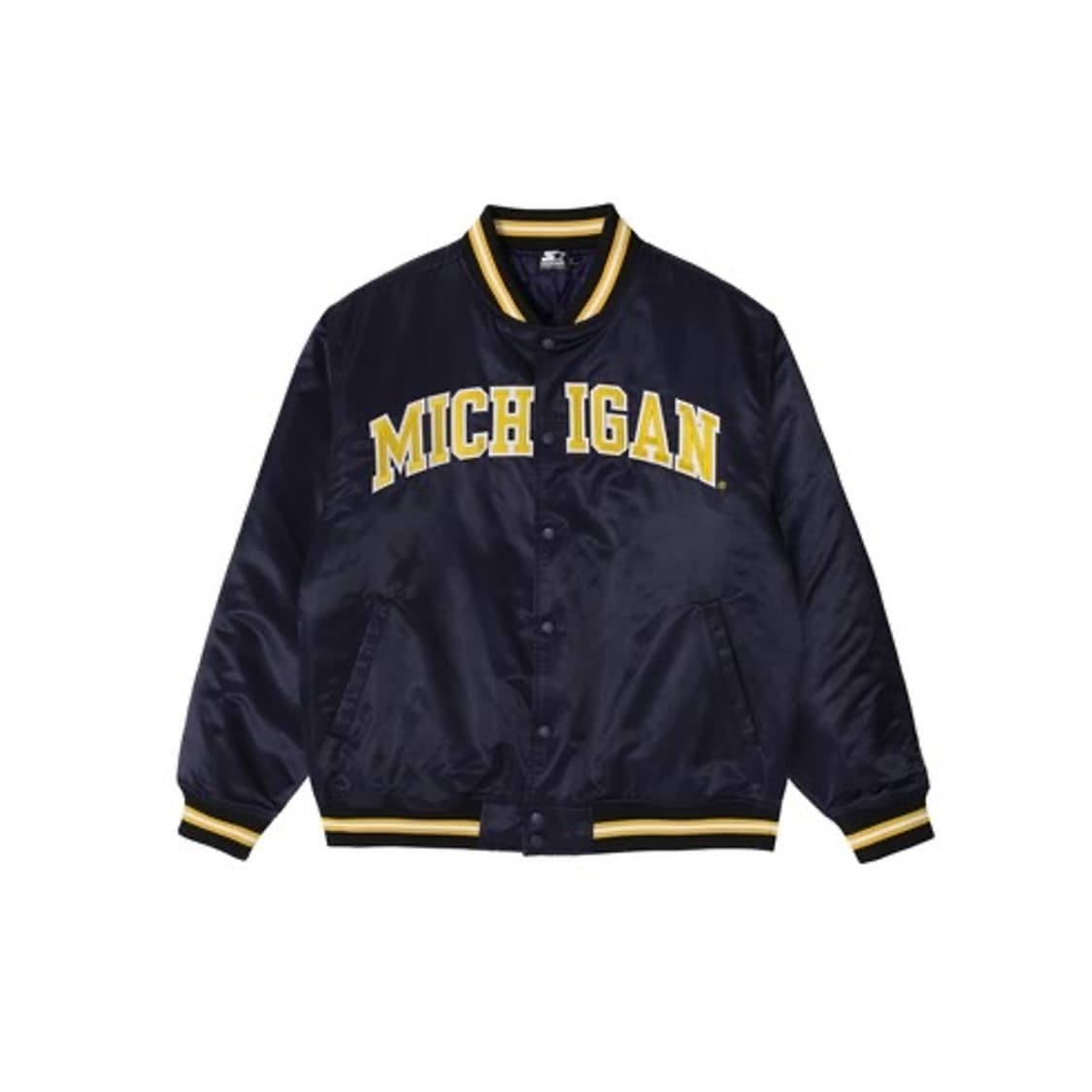 [택채 새상품] XL 스타터 블랙라벨 미시건 바시티 자켓 네이비 상품이미지1