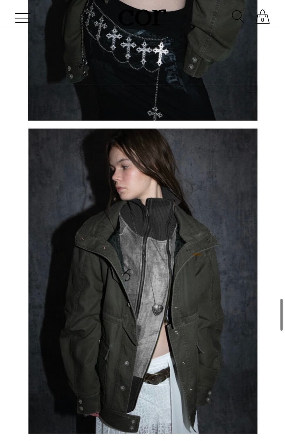 Shop cor 카키 야상자켓 투웨이 상품이미지4