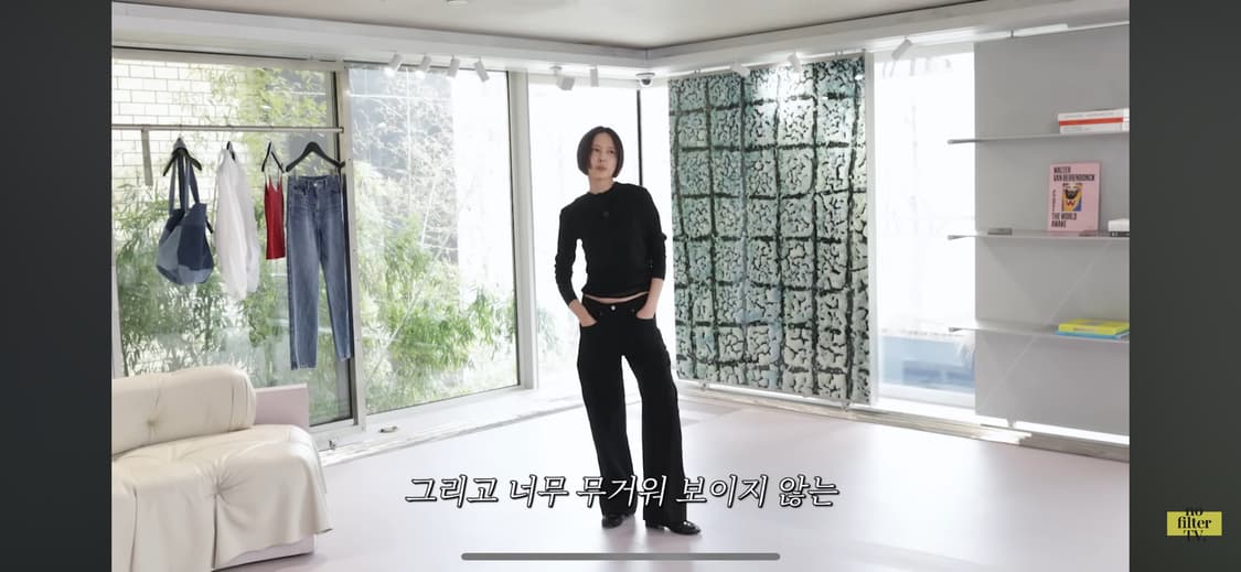 [김나영픽] 앙개 Jacquard Wide Pants Navy 상품이미지4