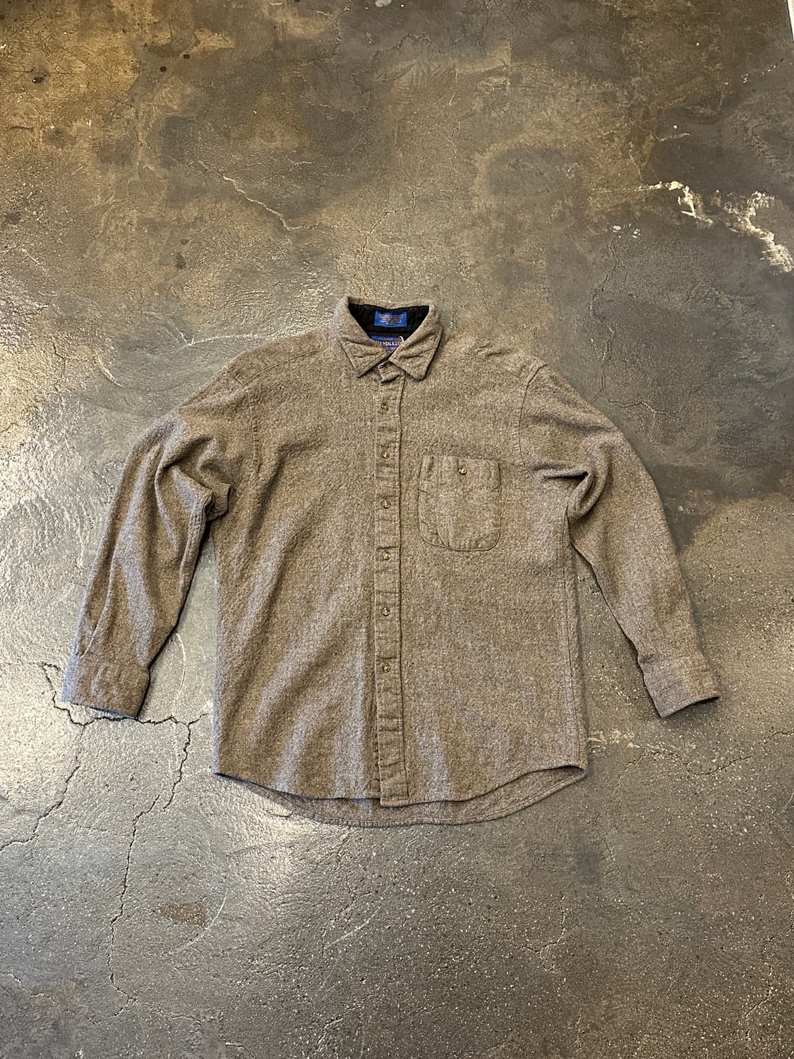 80s 펜들턴 체크 울 셔츠 L 상품이미지1