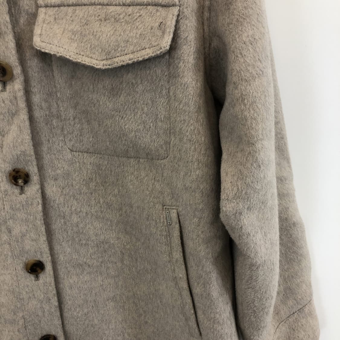 헤지스레이디스 캐시미어 울 혼방 셔츠코트 90-165  상품이미지2