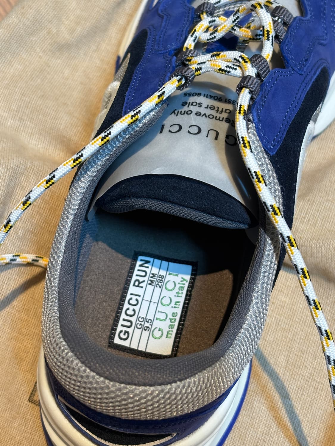 구찌(Gucci) 런(Run) 블루 스니커즈 UK9.5 상품이미지5