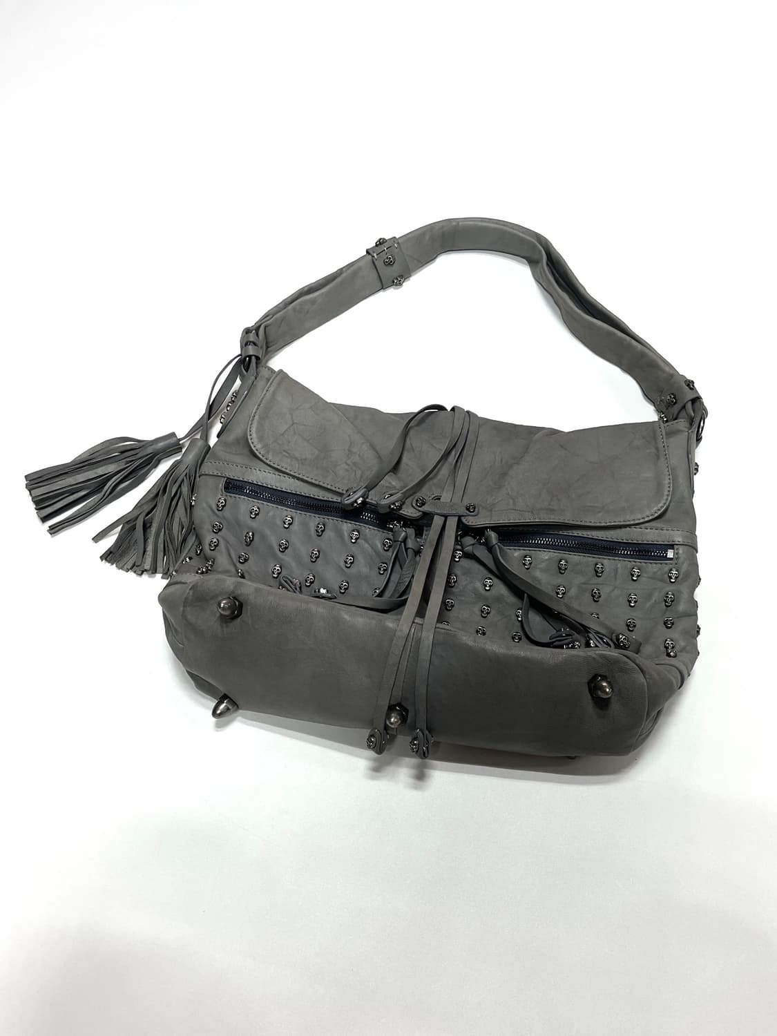 THOMAS WYLDE 토마스 와일드 스컬 레더 프린지 숄더백 상품이미지6