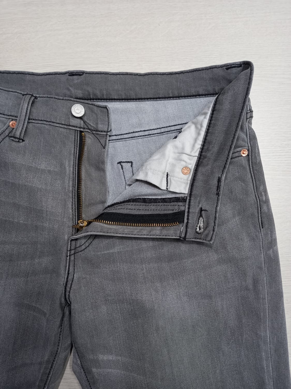 34 리바이스511 약기모 워싱 스판 슬림일자진 그레이 34-569 상품이미지7