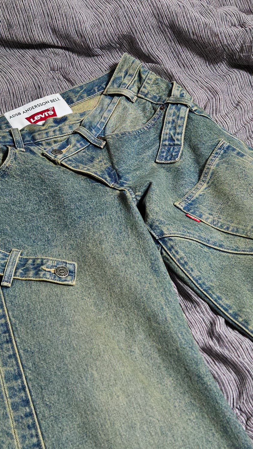 ADSB 앤더슨벨 X 리바이스 우먼 오버레이 진 틴티드 인디고 상품이미지6