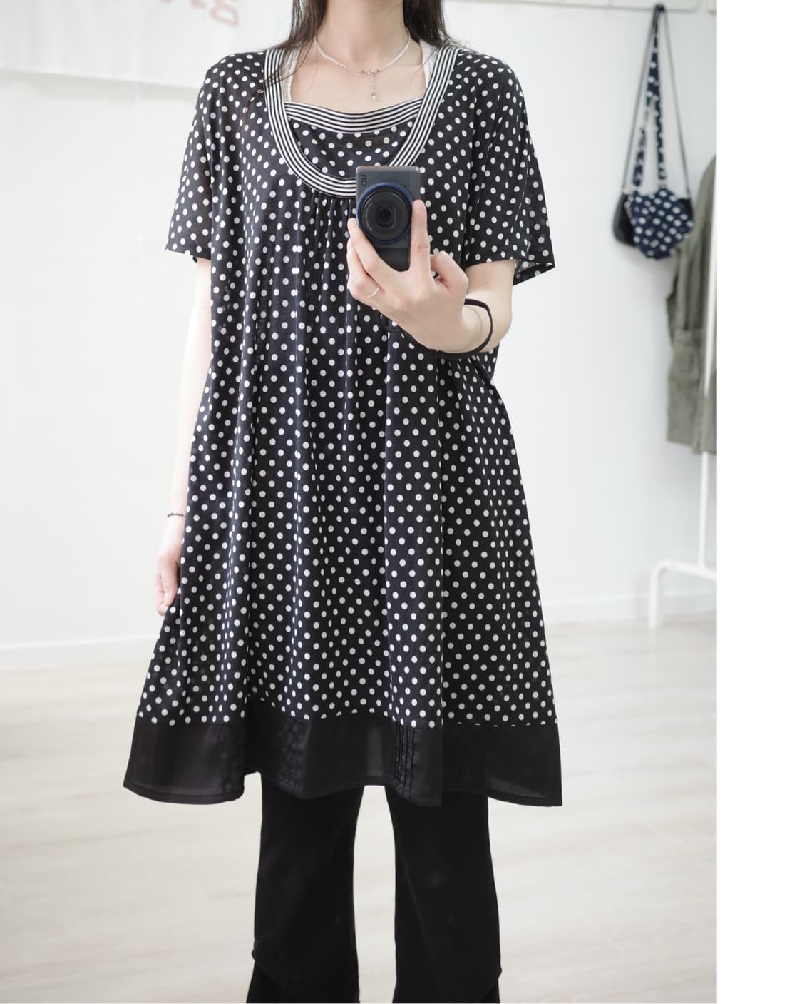 수나오쿠와하라 Sunao kuwahara black dot one-pie 상품이미지5