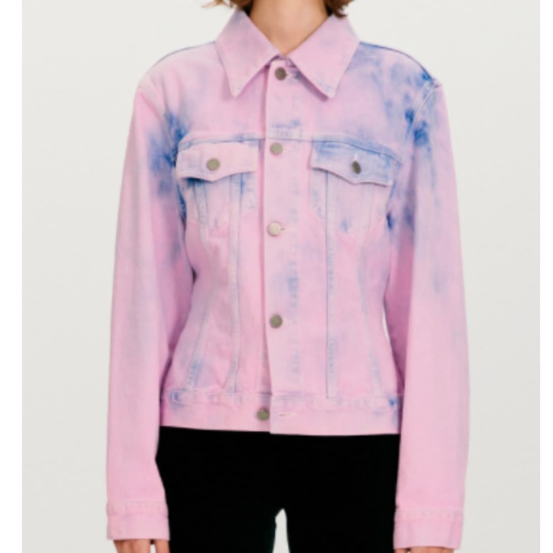 더오픈프로덕트 타이다이 데님 자켓 (핑크) 상품이미지1